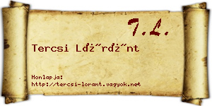 Tercsi Lóránt névjegykártya