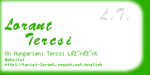 lorant tercsi business card